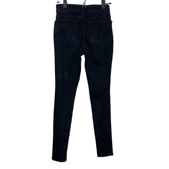 Time and Tru High Rise Skinny Jeans Black Denim Casual Classic Women's Size 2 - Picture 2 of 9